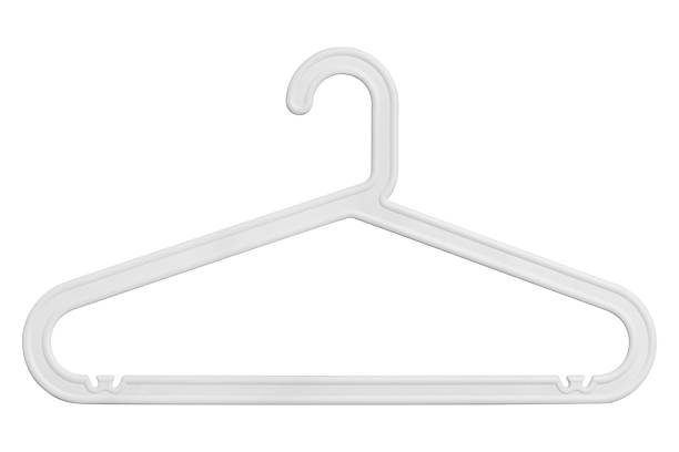 istock Plastic hanger for clothes isolated on white background 877369056