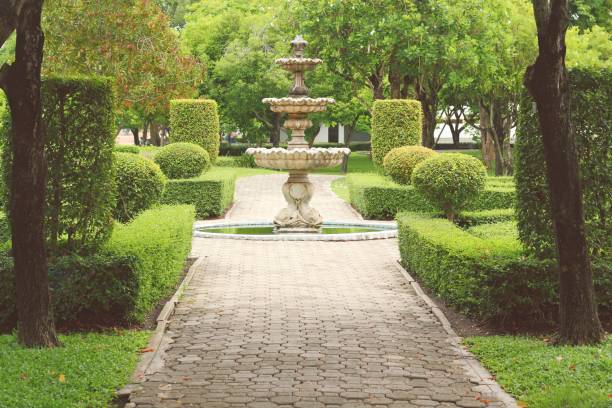 istock fountain multi-tiered in the park 877373260