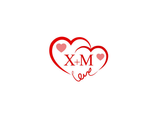 Ym Initial Love Template Logo Stock Illustration - Download Image