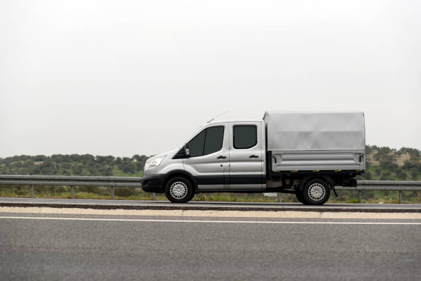 istock Pick-up Truck on Highway 877386528