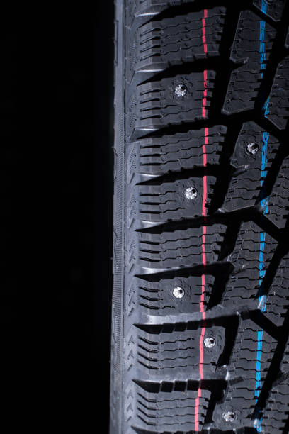 istock Winter tire protector. Spot light falls from the top 877390668