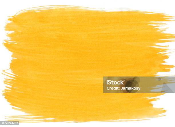 Abstract Aquarel Watercolor Background Stock Photo - Download Image Now - Yellow, Backgrounds, Brush Stroke