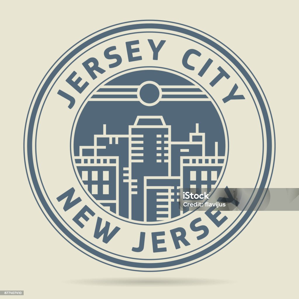 Stamp With Text Jersey City New Jersey Stock Illustration ...