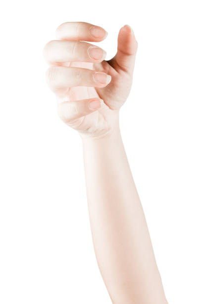 istock Close up Hand and arm  on white  background. 877407686