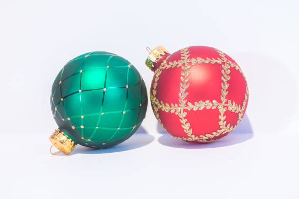istock Red and green Christmas ornaments 877473414