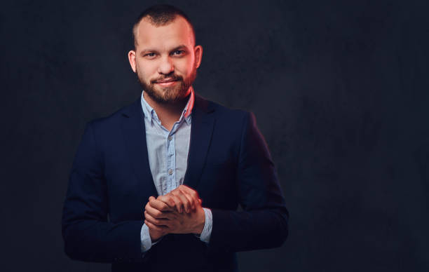 istock A man dressed in an elegant blue evening suit. 877474818