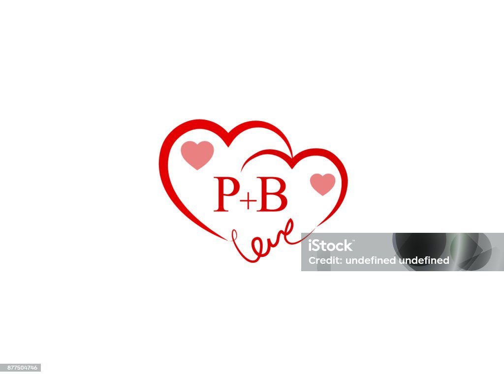 PB Initial wedding invitation, love template vector PB Initial love template vector design Abstract stock vector
