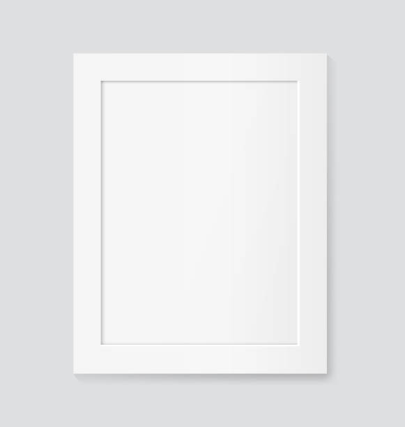 Realistic white frame. Vector mock up vector art illustration