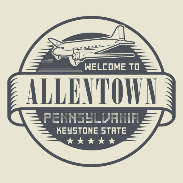 Stamp Welcome to Allentown, Pennsylvania Stamp or tag with text Welcome to Allentown, Pennsylvania, vector illustration allentown pennsylvania stock illustrations