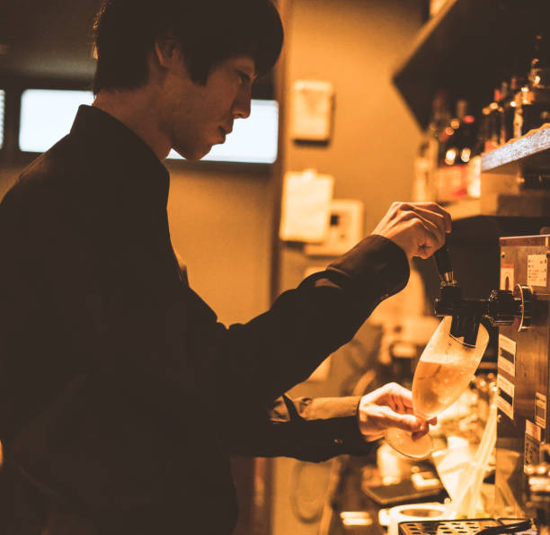 Beer Server 1,400+ Japan Brewery Stock Photos, Pictures & Royalty-Free Images - iStock