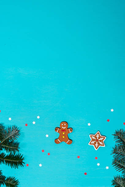 istock Christmas background on the wooden desk 877597170