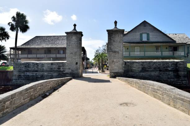 Historic entrance to the oldest city in the USA at St. Augustine, Florida