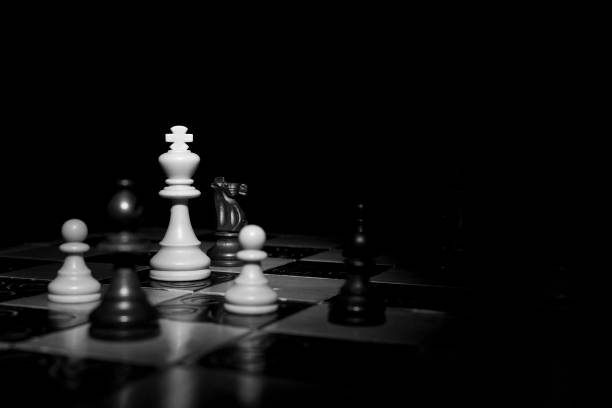istock Chess photographed on a chessboard 877695252