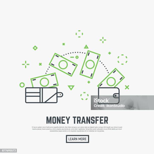 Money Transfer Concept Stock Illustration - Download Image Now - Currency, Exchanging, Send