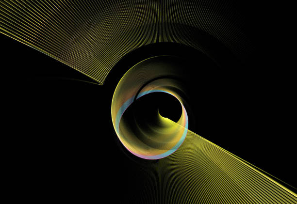 istock Abstract illustration of a fractal pattern on black background 877704464