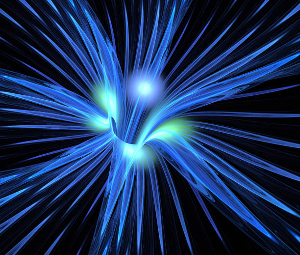 istock Abstract illustration of a fractal pattern on black background 877709702