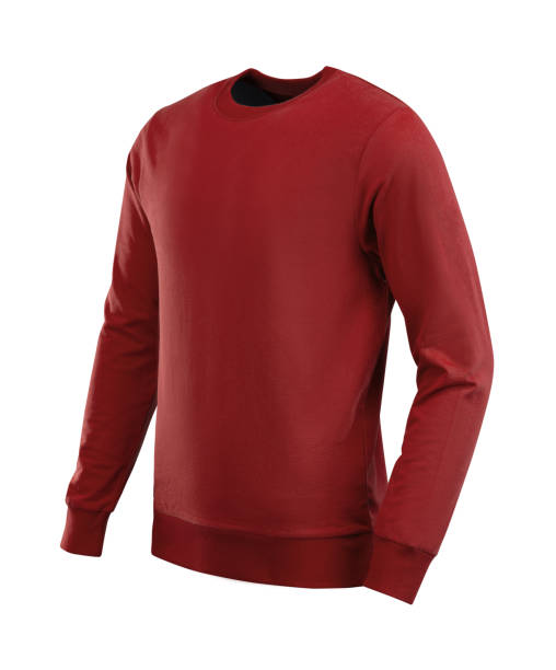 istock Red Long Sleeve Shirt Mock up 877717984