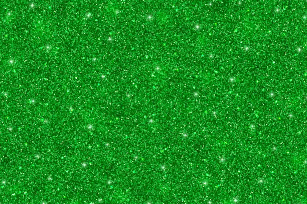 Vector illustration of Green glitter particles texture