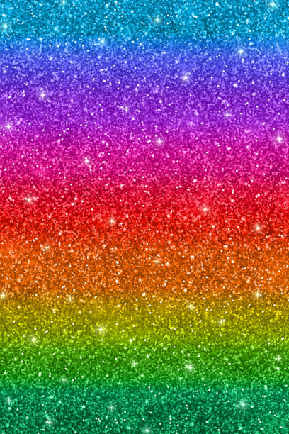 Vertical Multicolored Glitter Background Stock Illustration - Download  Image Now - Rainbow, Glittering, Glitter - iStock