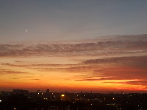 istock Milan city view after sunset 877745618