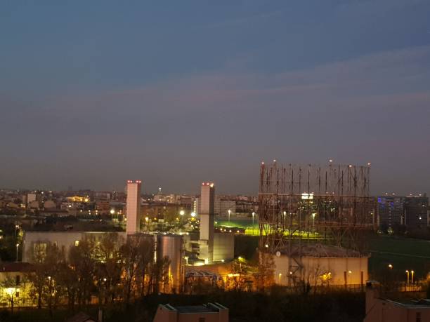 istock Milan city view after sunset 877745650