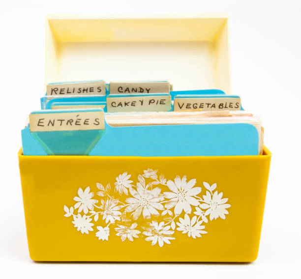 Vintage Recipe Box - fotografia de stock