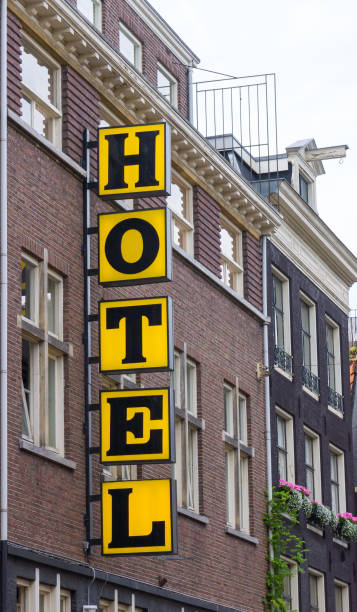 istock Hotel sign on the wall 877777796