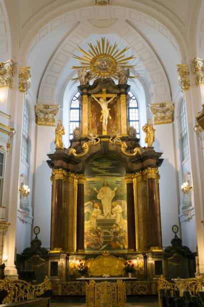 istock St. Michael's Church interior in Hamburg. 877785640