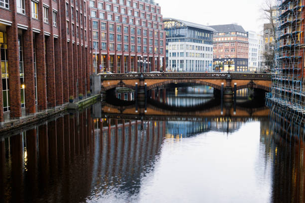 istock Hamburg streets and canals. 877790342
