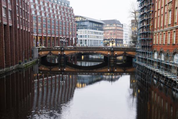 istock Hamburg streets and canals. 877790346