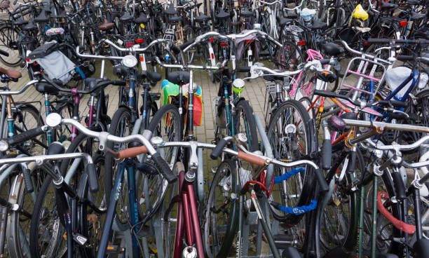 istock A lot of bikes on the bicycle parking 877800304