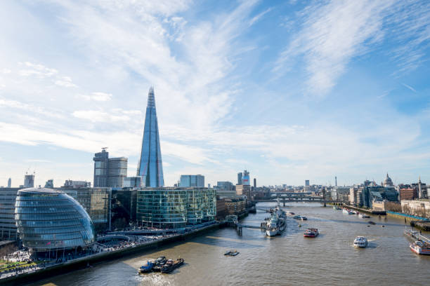 istock London Skyline with skysrapers on blue backgroung 877800434