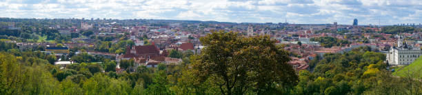 istock Top view panorama of Vilnius old town 877800652
