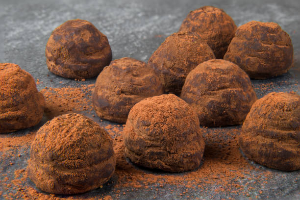 istock Homemade truffle chocolate candies with cocoa 877810656