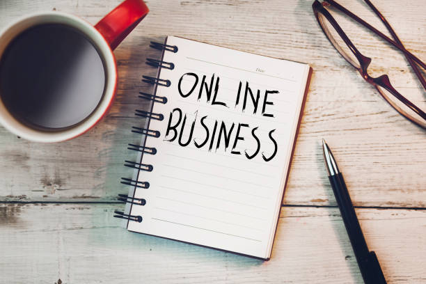 istock online  business text  on paper 877811776