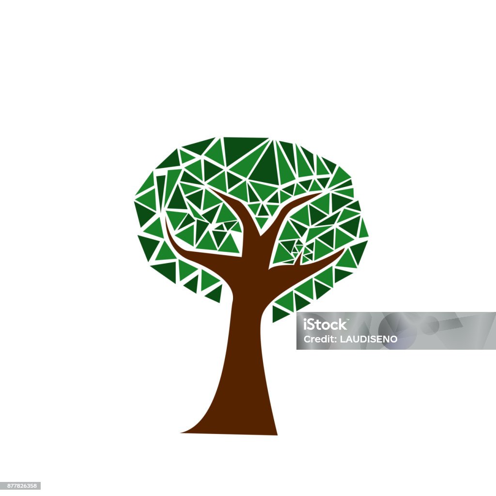 Abstract Tree Cut Isolated Abstract Tree Stock Illustration - Download Image Now ...