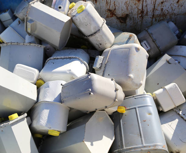 istock gas meter  counters in a dump of special material 877826414