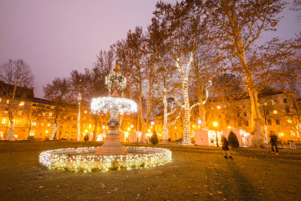 istock Zagreb, Croatia, Christmas market, Advent 877829516