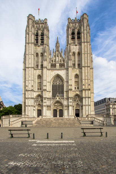 istock Cathedral St. Michael and St. Gudula in Brussel, Belgium 877849964