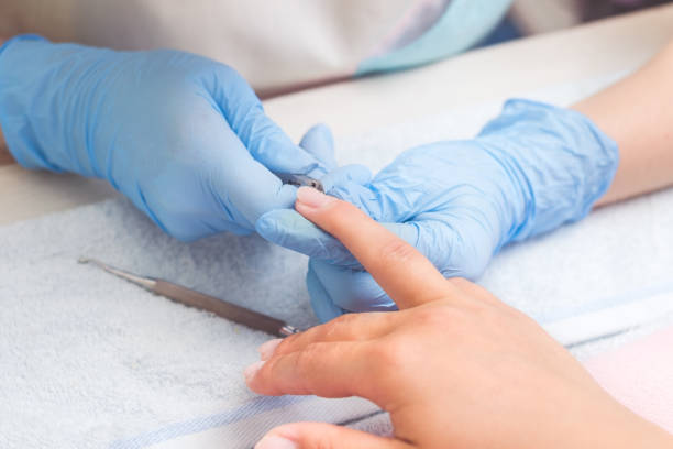 istock The master prepares the nails for manicure 877853716