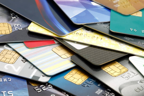 istock Stacked credit cards 877854360