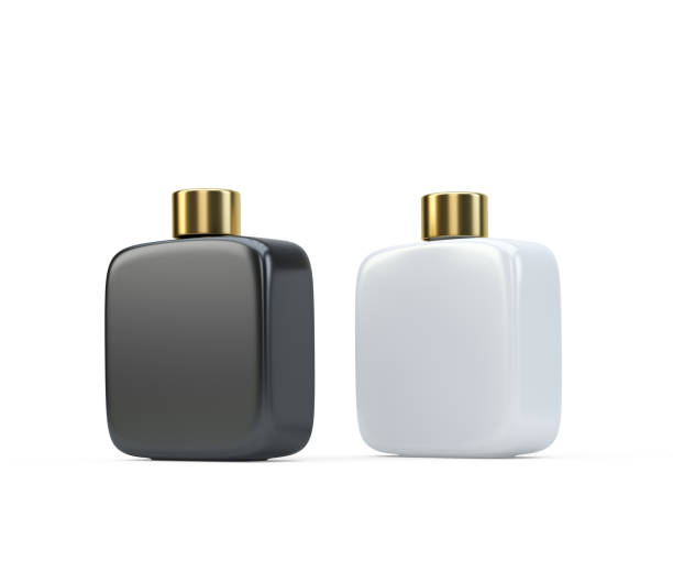istock Two fragrance perfume bottles mockup 877861298