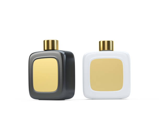 istock Two fragrance perfume bottles mockup 877861340
