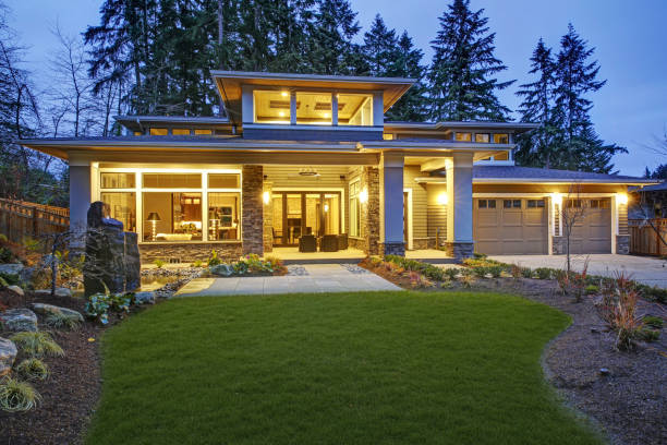 istock Luxurious new construction home exterior 877861722
