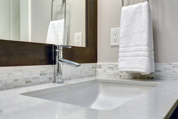 istock Close-up view of bathroom vanity 877862100