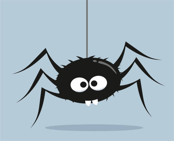 comic spider - spider stock-grafiken, -clipart, -cartoons und -symbole