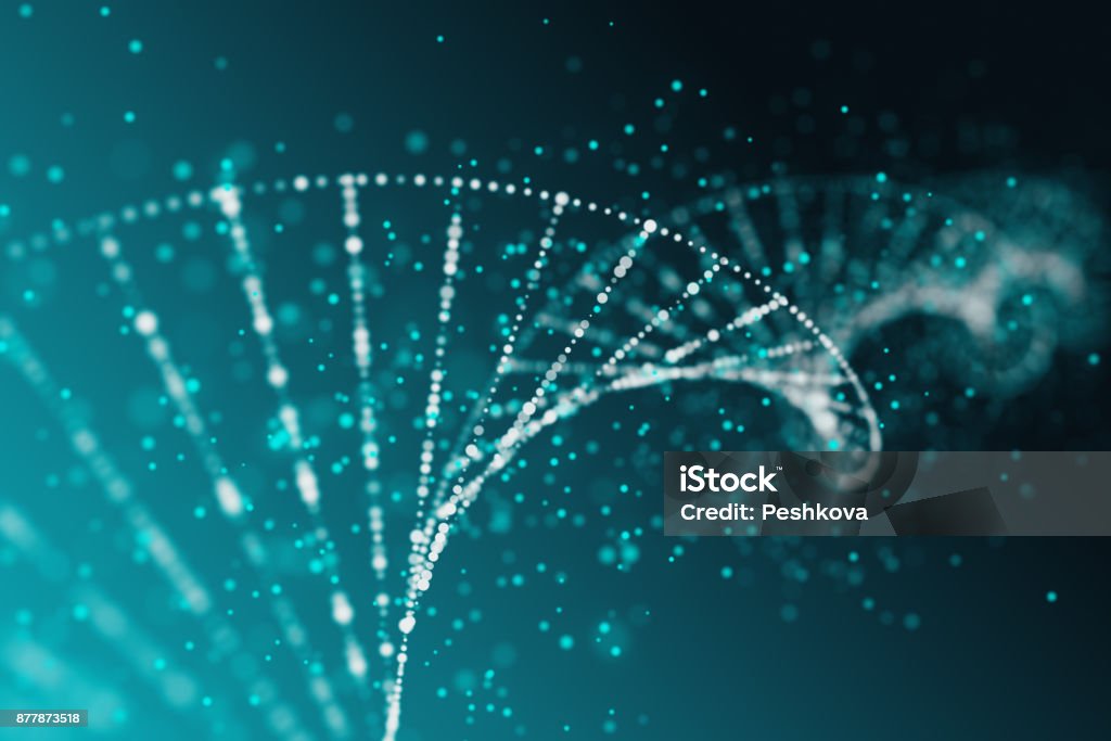 Medicine concept Abstract blue DNA background. Medicine concept. 3D Rendering Healthcare And Medicine Stock Photo