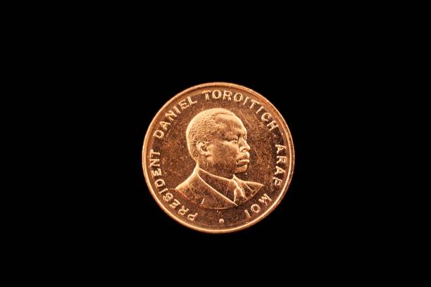 istock Kenyan ten cents coin on black 877876770