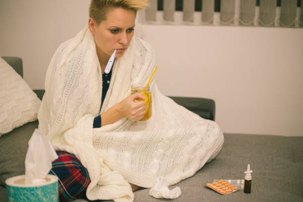 istock Sick Woman.Flu.Woman Caught Cold. 877876834