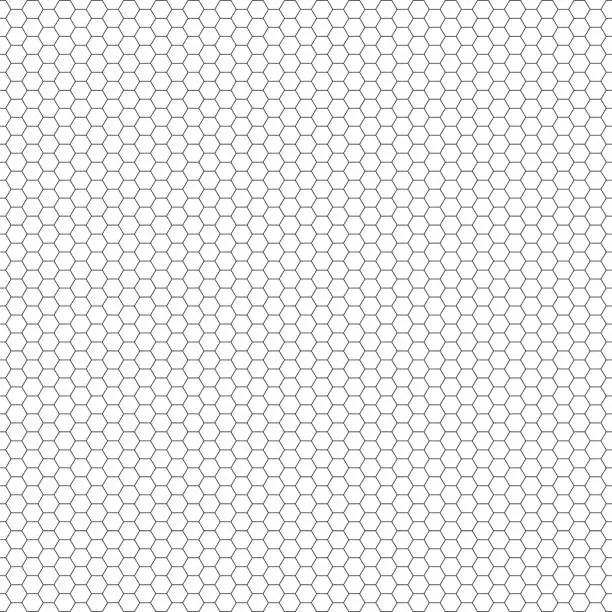 Vector illustration of Grid seamless background. Hexagonal cell texture